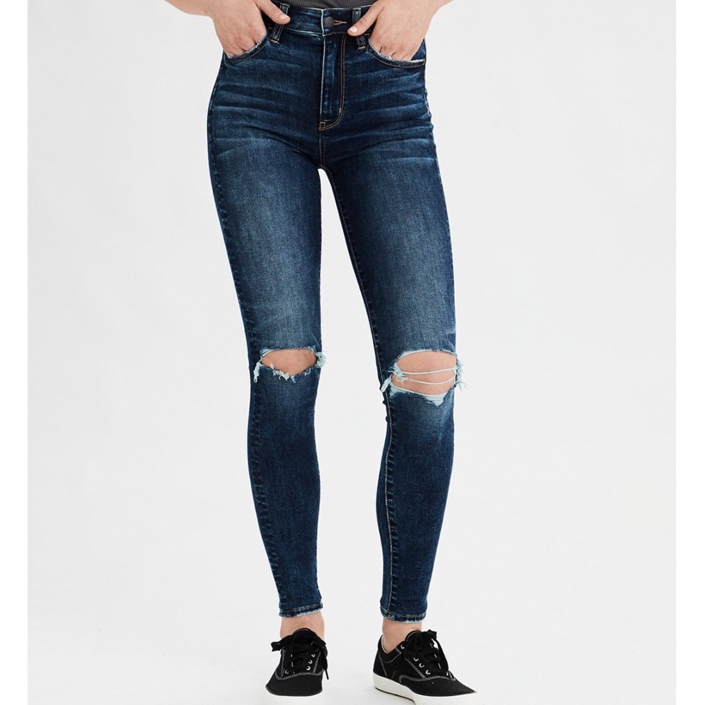 American Eagle super hi rise jegging Christene